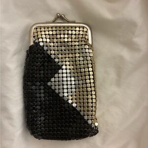 American Vintage Black and Gold Chain Mail Coin Purse